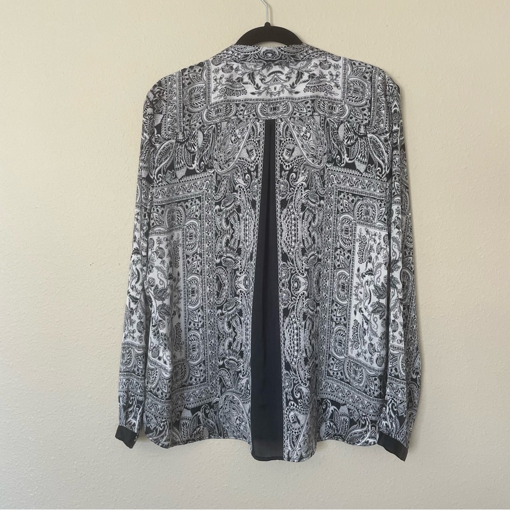 Zara Basic Black & White Button Down - image 6